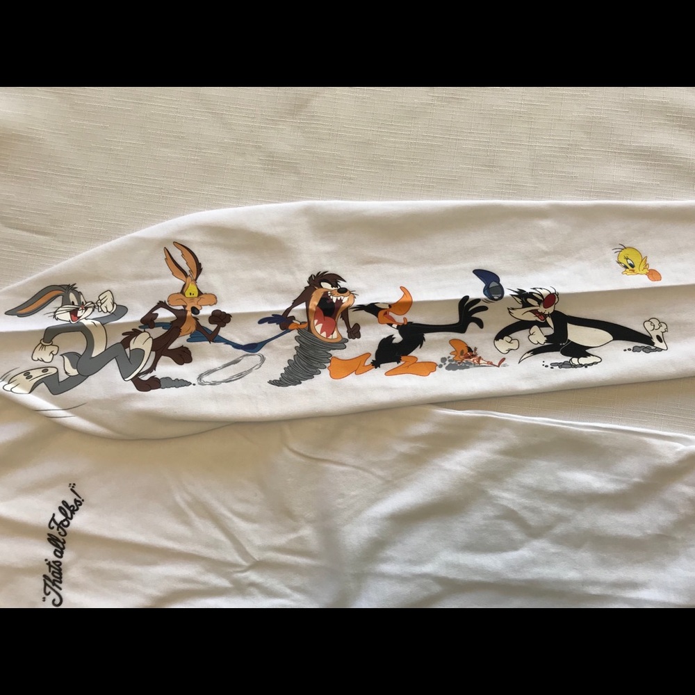 LOONEY TUNES Printed Sleeve Tshirt NWT XL - Picture 7 of 8